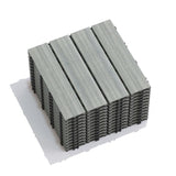 Patio Floor Tiles Pack of 22 WPC Wood-Plastic Composite Patio Deck Tiles DIY Interlocking Decking W206P201286