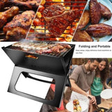 ZNTS Portable BBQ Barbecue Grill Foldable Charcoal Grill Camping Garden Outdoor Travel 89087416