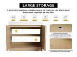 30" Freestanding Bathroom Vanity with White Resin Sink & 2 Soft-Close Cabinet Doors W999P239160