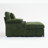 Modern Oversized Chair with Ottoman,Chenille Fabric Sofa Bed,Accent Chair Comfy Sofa with Cupholders W2606P255581