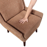 1pc Orange Color Accent Chair Cushion Seat Chenille Upholstery Comfort Style Durable Solid Wood Legs B011P315598