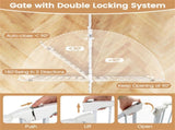 6-Panel Expandable Safety Gate , 270&deg Rotatable Baby/Pet Barrier for Fireplace Stairway 24905084