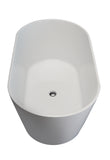 ZNTS Acrylic Freestanding Soaking Bathtub-54‘’-white W105656604