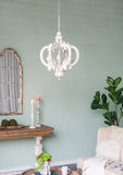 French Country Wood Chandelier, 6-Light Farmhouse Pendant Light Fixture with Adjustable Chain for W2078137917