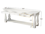 Console Table for Entryway Wood Sofa Table with Storage Drawers and Bottom Shelf for Hallway Living 33092026