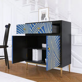 Accent Cabinet with 2 Doors,1Drawer and Adjustable Shelf for Living Hallway, Entryway, Dining W716P197967