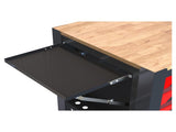 4 DRAWERS MULTIFUNCTIONAL TOOL CART WITH WHEELS AND WOODEN TOP 48936542