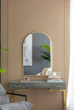 24" x 36" Arched Accent Mirror with Gold Metal Frame for Bathroom, Bedroom, Entryway Wall W2078124337