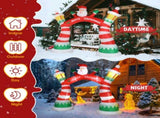10 ft Lighted Inflatable Santa Claus Archway with Lanterns, Red, Outdoor Christmas Yard Decoration 50132086