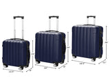3-in-1 Multifunctional Large Capacity Traveling Storage Suitcase Luggage Set Navy Blue 20244081