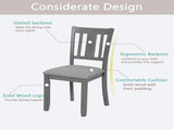 Wooden Dining Chairs Set of 4, Kitchen Chair with Padded Seat, Upholstered Side Chair for Dining 36989505