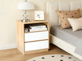 White Oak color, P2 particleboard with linen-textured melamine finish, drawers with beveled edges, 62963235