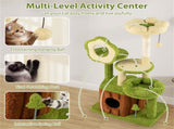 40" Jungle Theme Cat Tree - Washable Peach Skin Cover, Sisal Scratching Post & Interactive Toys 56262880