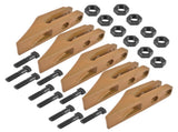 6684447 Skid Steer Bucket Teeth 5PK with Bolt & Nuts 10PK 1A1460 1F7958 Fit for 5/8" Bucket Lip 07139528