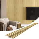 4 Packs 94.5" x 5.7" Solid Wood Panels for Wall,Acoustic Wood Slat Wall Panels for Interior Wall T3210P310263