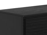74 inch Three Door TV Stand for TVs up to 85 inches, No Assembly Required, Black Finish B108P255348