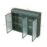 3 Door Arched Wall Mounted Glass Cabinets for Kitchen, Living Room and Bathroom W757P221504