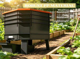 Orange 4-Tray Worm Composter Bin 7.4 Gal Odor-Free, Leak-Proof Indoor & Outdoor Food Waste 97306231
