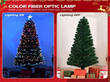 7 FT Pre-lit Christmas Tree, Artificial Fiber Optic Christmas Tree with Lighted Top Star and 280 36344668