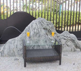 Outdoor patio Furniture Coffee Table with clear tempered glass W20967099
