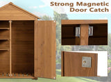 39.56"L x 22.04"W x 68.89"H Outdoor Storage Cabinet Garden Wood Tool Shed Outside Wooden Closet with 38532261