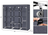 67" Portable Closet Organizer Wardrobe Storage Organizer with 10 Shelves Quick and Easy to Assemble 09015276