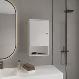 Medicine Cabinet 28.6" H, with 1 Door and 3 Shelves, White B097P250857