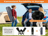 Black Foldable Heavy Duty Camping Cot 330LBS, Portable Outdoor Sleeping Bed with Cushion & Carry 22503143