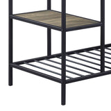 Lona Rustic Oak & Black Finish Kitchen Island B2726P272332