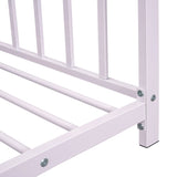 Twin Size Metal House Platform Bed, Pink MF322835AAH