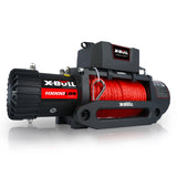 ZNTS X-BULL Electric Winch 10000 LBS 12V Synthetic Rope Load Capacity Red Rope Jeep Towing Truck Off Road W121848105