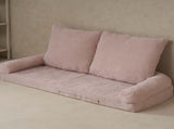 Convertible Fold-Out Single Sofa Bed,Pink,the Left Part of the Complete Product. W244P289258