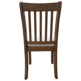 Dining Room Furniture, Dining Chair with LIGHT BROWN Finish Set of 2 Seating Chairs Cushion Seats W2170P208391