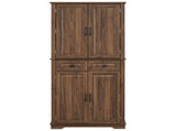 71" Tall Kitchen Pantry Cabinet with 3 Pull Out Cabinet Organizers, Farmhouse Embossed Texture 64134136
