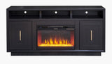 67 inch Electric Fireplace TV Stand for TVs up to 80 inches, Minimal Assembly, Black Finish GL-B108P160237