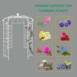 Metal Garden Arch Iron Garden Arbors Gazebo Dia 81.3'' x 114.2'' High Birdcage Shape Pergola 02566604