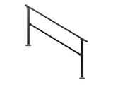 4-5 Step Stair Handrail Kit for Outdoor Steps, Black Square Tube Design 91154754