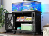 20 Gallon Fish Tank Stand with Power Outlets, Farmhouse Decorative Aquarium Stand 10767228