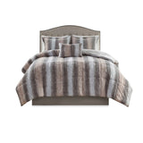 King 4PC Faux Fur Comforter Set B03597118