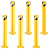 ZNTS Safety Bollard Post, 36 Inch Height Steel Bollards, 3.5 Inch Diameter Parking Bollard, Yellow Powder 51932151