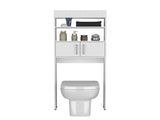 Over The Toilet Cabinet 63" H, Two Shelves, Double Door B097P296806