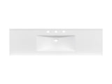 48" Resin Basin for Bathroom, with Undermount Rectangular Double Sinks, 8 inch Faucet Holes, N725P546919K
