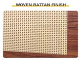 Rattan shoe cabinet with 1 drawer and 2 flip-top drawers, made of particleboard, 54*24*110cm, brown 69844102