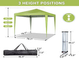 6.5X6.5FT Two Doors & Two Windows Practical Waterproof Right-Angle Folding Tent Greenish-Gray 02742254