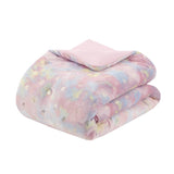 Metallic Printed Plush Comforter Set with Throw Pillow Twin/Twin XL B035P294498