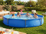 10FT * 30IN Round Above Ground Pool with Blue Iron Frame 87735699