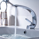 Chrome Bathroom Faucet,Faucet for Bathroom Sink, Single Hole Bathroom Faucet Modern Single Handle W1932P172285