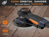 Ramdon Orbital Sanders for 6inch, 10000 RPM Electric Orbital Sander with 10PCS Sandpapers, 6 44476062