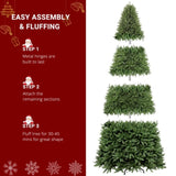 10ft Automatic Tree Structure PVC Material 1200 Lights Warm Color with Colorful 10 Modes with Remote 01331052