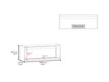 Wall cabinet 19"H, two Doors, two internal Shelves, White B097P221380